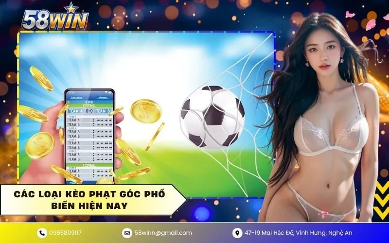 Các loại kèo phạt góc phổ biến hiện nay