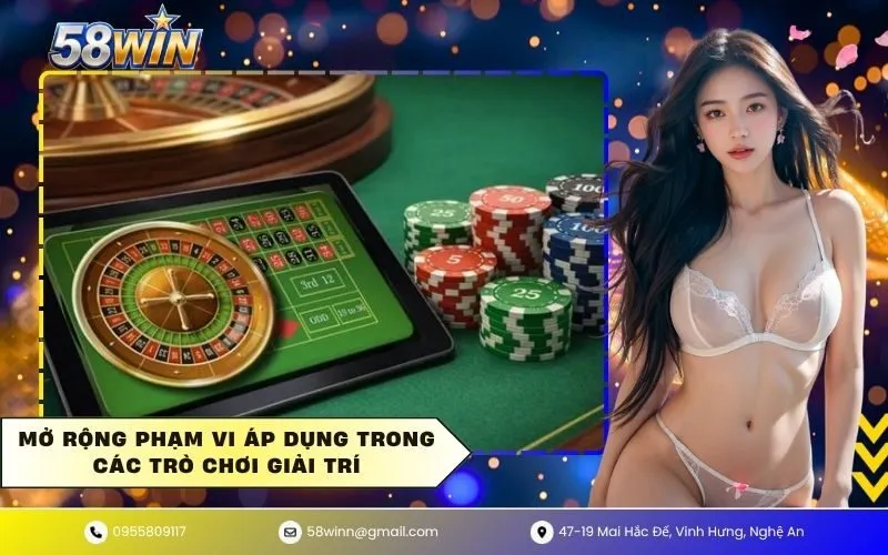 Mở rộng phạm vi áp dụng trong các trò chơi giải trí
